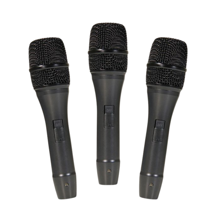 Kingdom Dynamic Cardioid Handheld Microphone Three Pack