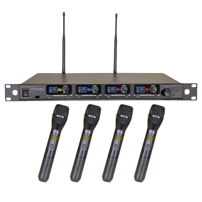 Kingdom 4 Mic 1,000 Channel UHF Wireless Microphone System