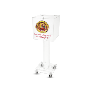 Personalized Clear Acrylic Donation Box With Lock and Key