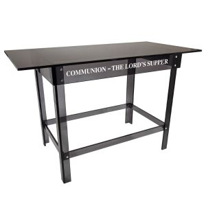 Kingdom Acrylic Personalized Communion Table Smoky