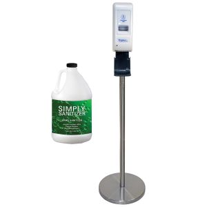 Touchless Hand Sanitizer Dispenser with Stand and 1 Gallon of Sanitizer