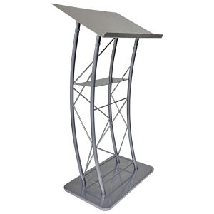 Alexander Silver Curved Metal Pulpit – Large Podium for Church  Kingdom