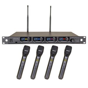 Kingdom 4 Mic 1,000 Channel UHF Wireless Microphone System