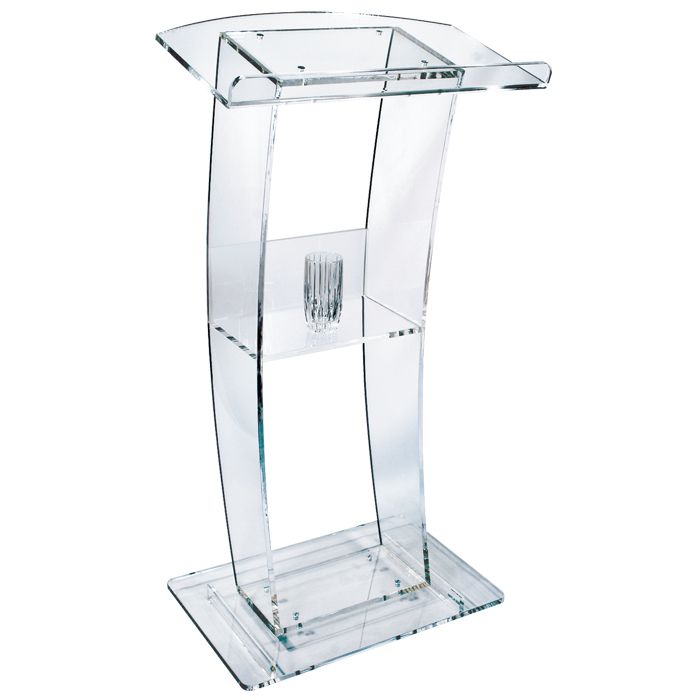 C Style Design Lectern - Available in a Variety of Acrylic Colors