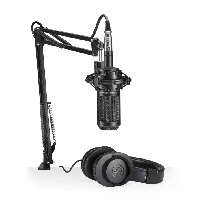 Audio-Technica AT2035 Studio Microphone Pack with ATH-M20x and Boom Arm