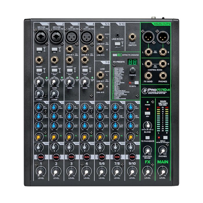 Mackie ProFX10v3 10 Channel Professional Effects Mixer with USB